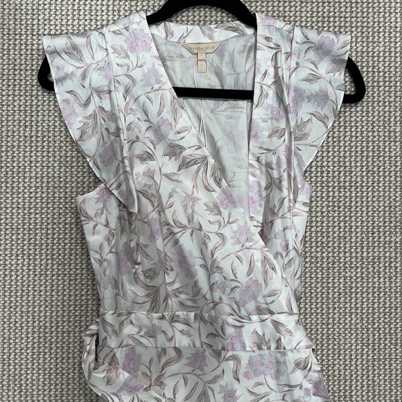 NWT Rebecca Taylor Zadie Floral Wrap Dress Pink Size 8 - Picture 4 of 7